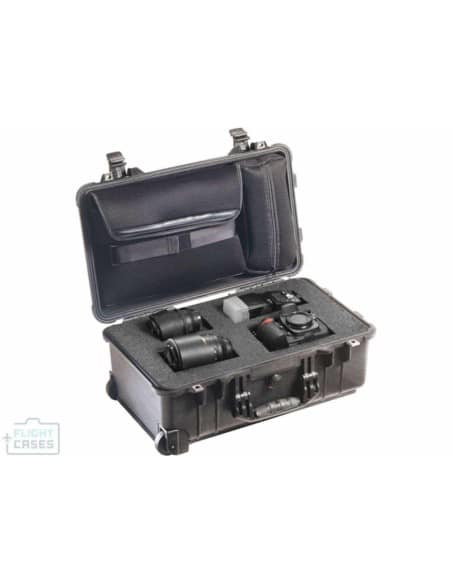 Peli 1510LFC Case con schiuma e coperchio organizer